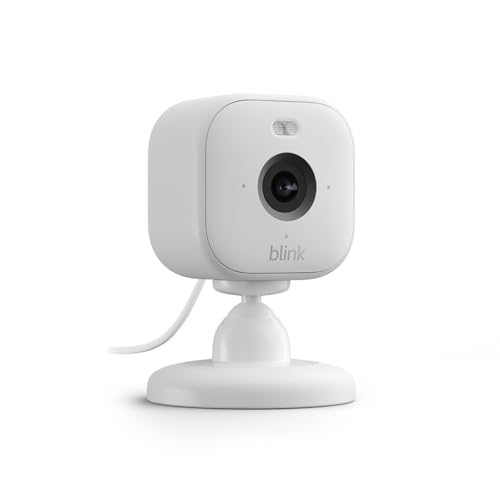 All-New Blink Mini 2 – Plug-in smart security camera, HD night view in colour, built-in spotlight, two-way audio, motion detection, works with Alexa (White)