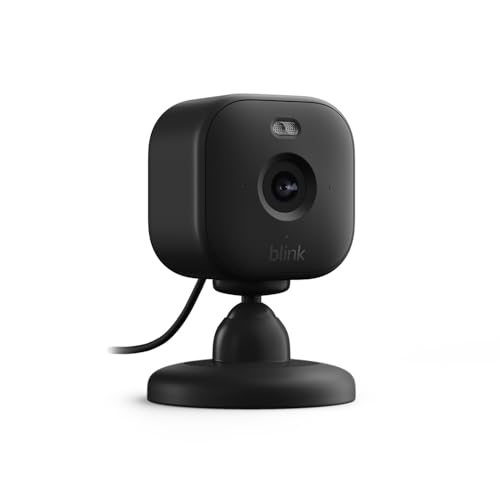 All-New Blink Mini 2 – Plug-in smart security camera, HD night view in colour, built-in spotlight, two-way audio, motion detection, works with Alexa (Black)