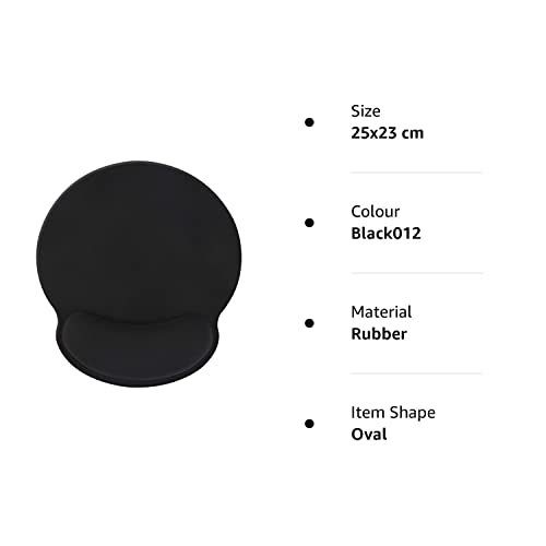 Wrist Rest Mat,Comfortable Memory Foam Mouse Pad with Wrist Support,Anti-Slip Rubber Mouse Wrist Support Pad for Working Gaming - black012