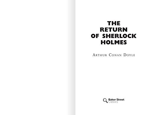 The Return of Sherlock Holmes (Baker Street Classics - Sherlock Holmes)