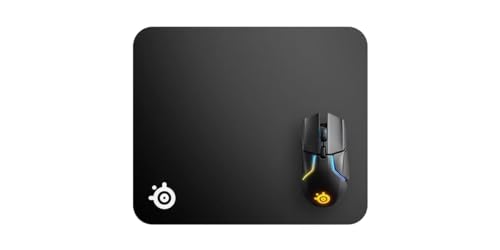 SteelSeries QcK Cloth Gaming Mouse Pad - Micro-Woven Surface - Optimized For Gaming Sensors - Size M (320 x 270 x 2mm) - Black (Pack of 4)