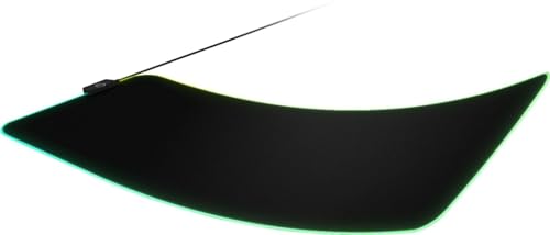 SteelSeries QcK Prism Cloth Gaming Mouse Pad - 2-zone RGB Illumination - Real-time Event Lighting - Optimized For Gaming Sensors - Size XL (900 x 300 x 2mm) - Black + RGB