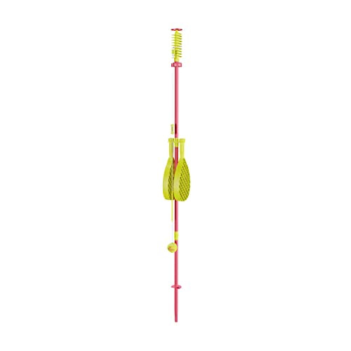 Swingball Classic Original | Red and Yellow | Outdoor Activities | Traditional Pole in the Ground Set | Real Tennis Ball and 2 Championship Bats | Suitable for Everyone 5 years+