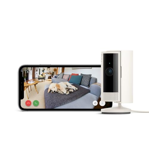 Ring Indoor Camera (2nd Gen) by Amazon | Plug-In Pet Security Camera | 1080p HD, Two-Way Talk, Wifi, Privacy Cover, DIY | alternative to CCTV system | 30-day free trial of Ring Protect