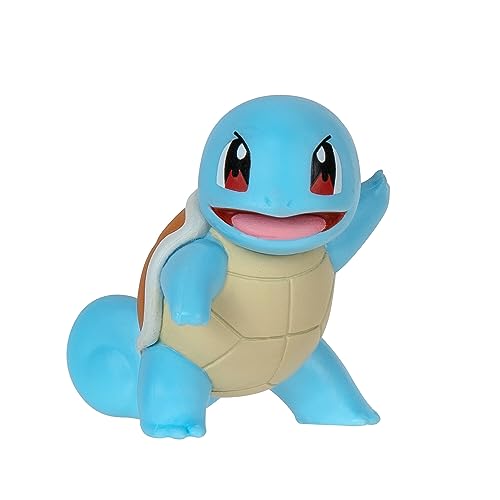 Pokémon Set-2-Inch Squirtle Battle Figure with Clip ‘N’ Go Plus Net Ball, Great Ball and Belt Accessories