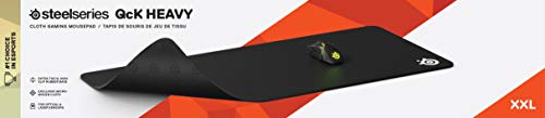 SteelSeries QcK XXL Cloth Gaming Mouse Pad - Extra Thick Non-Slip Base - Micro-Woven Surface - Optimized For Gaming Sensors - Size XXL (900 x 400 x 6mm) - Black