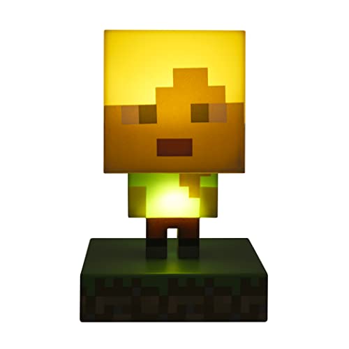 Paladone Minecraft Alex Icon Light BDP Mini Night Lamp Fun Pixelated Super Bright Collectable, Multi Coloured