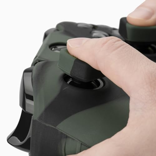 NITHO Gaming Kit Compatible with Xbox One Controllers, 1 Anti-Sweat Silicone Skin Grip Handle Avoid Scratches and Dust, Set of 2 Analog Mini-stick Enhancers, 3 Sizes of 2 Ergonomic Thumb Grips (Camo)