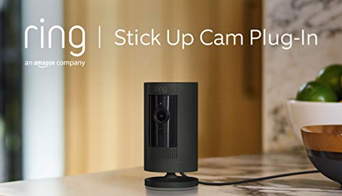 Certified Refurbished Ring Outdoor Camera Plug-In (Stick Up Cam)|HD outdoor Security Camera with 1080p video,Two-Way Talk,Wifi, alternative to CCTV system|30-day free trial of Ring Protect