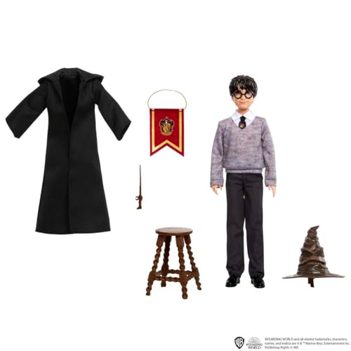 Mattel Harry Potter Toys, Harry Potter with the Sorting Hat Doll Clothes and Accessories, 12-Inch Harry Potter, HND78