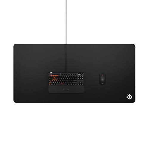 SteelSeries 41458 QcK Gaming Surface - 3XL Cloth Mouse Pad of All Time - Optimized for Gaming Sensors - Maximum Control,Classic Black