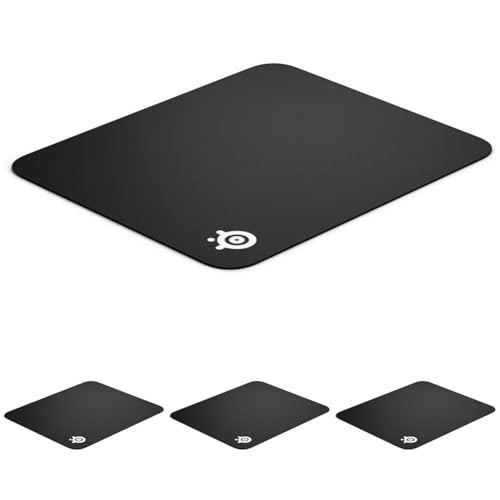 SteelSeries QcK Cloth Gaming Mouse Pad - Micro-Woven Surface - Optimized For Gaming Sensors - Size M (320 x 270 x 2mm) - Black (Pack of 4)