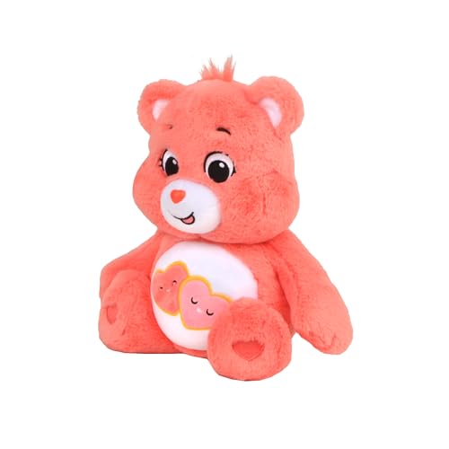 Care Bears | Love-A-Lot Bear 35cm Medium Plush | Collectable Cute Plush Toy, Cuddly Toys for Children, Soft Toys for Girls Boys, Cute Teddies Suitable for Girls and Boys Ages 4+ | Basic Fun 22084