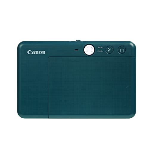 Canon Zoemini S2 Instant Camera Printer 8MP - Compact with Mirror, Ring Light Camera, Zink Sticky-Back Photo Paper, Portable, Aquamarin