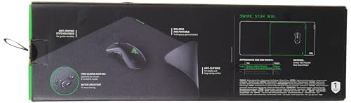 Razer Strider - Hybrid Mouse Mat with a Soft Base and Smooth Glide (Hybrid Soft/Hard Mat , Anti-slip Base, Anti-fraying Stitched Edges, Water-resistant) L | Black