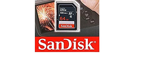 SanDisk Ultra 64GB SDXC Memory Card, up to 100MB/s, Class 10, Black/Grey