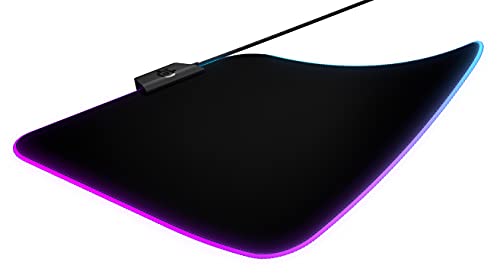 SteelSeries QcK Prism Cloth Gaming Mouse Pad - 2-zone RGB Illumination - Real-time Event Lighting - Optimized For Gaming Sensors - Size M (320 x 270 x 2mm) - Black + RGB