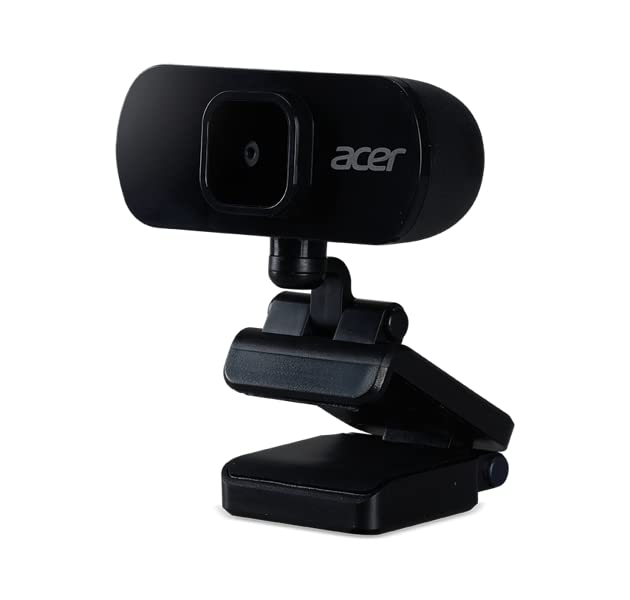 Acer FHD Webcam (2 Megapixel, 30 FPS, Integrated Mic, Compatible with Win, Linux, Mac and Android) Black