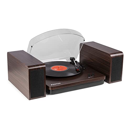 Fenton RP168DW Bluetooth Vinyl Record Player with Built-in Speakers, USB to MP3 Conversion