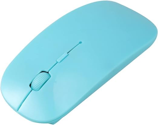 Wireless Mouse For Laptop & Computer- Ultra Slim, Smooth & Silent 2.4 GHz 800 To 1600 DPI Bluetooth mouse with USB Receiver, Wireless Mouse Compatible with Computer PC & Laptop (Blue)