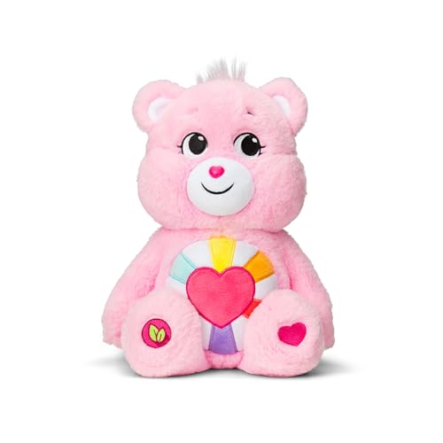 Care Bears | Hopeful Heart Bear 35cm Medium Plush | Collectable Cute Plush Toy, Cuddly Toys for Children, Soft Toys for Girls Boys, Cute Teddies Suitable for Girls and Boys Ages 4+ | Basic Fun 22139