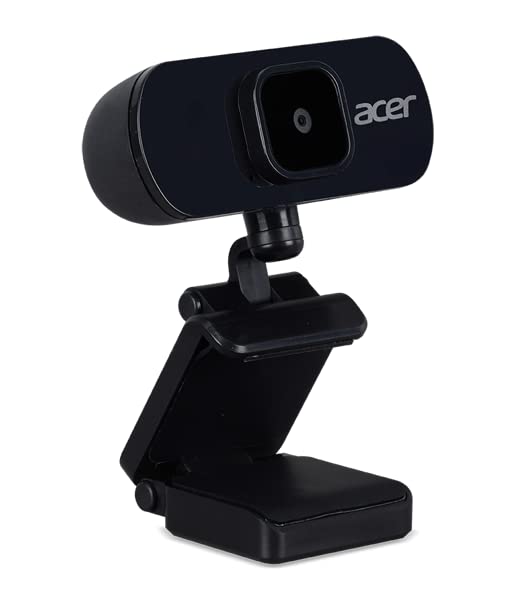 Acer FHD Webcam (2 Megapixel, 30 FPS, Integrated Mic, Compatible with Win, Linux, Mac and Android) Black