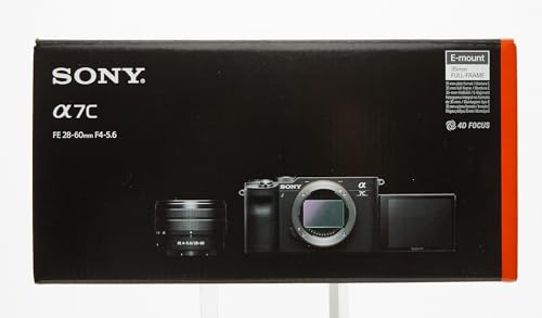 Sony Alpha 7 C | Full-frame Mirrorless Camera with Sony FE 28-60mm F4-5.6 Interchangeable Zoom Lens (Compact and Lightweight, Real-time Autofocus, 24.2 Megapixels, 5-Axis Stabilisation) - Black