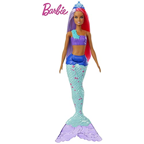 Barbie GJK09 Dreamtopia Surprise Mermaid Doll, Pink,purple