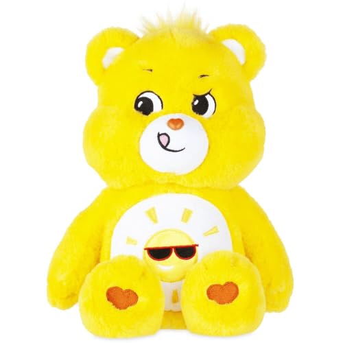 Care Bears | Funshine Bear 35cm Medium Plush | Collectable Cute Plush Toy, Cuddly Toys for Children, Soft Toys for Girls and Boys, Cute Teddies Suitable for Girls and Boys Ages 4+ | Basic Fun 22087