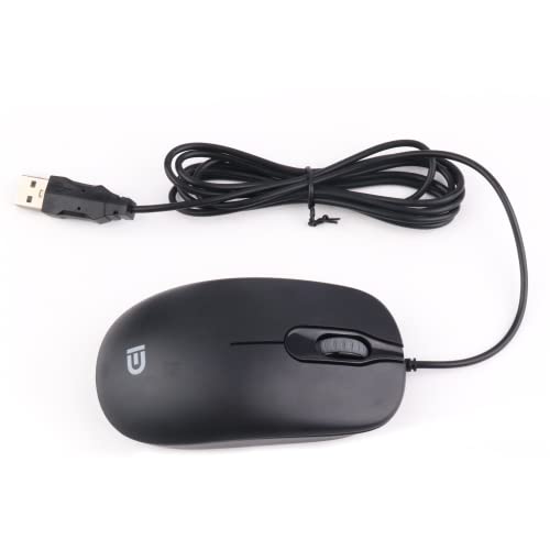 Naclud Wired Mouse USB 3.0, Optical Wired Computer Mouse with 3 Adjustable DPI, Business Office Mouse for Laptop