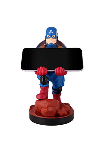 Cable Guys - Marvel Avengers Captain America Gaming Accessories Holder & Phone Holder for Most Controller (Xbox, Play Station, Nintendo Switch) & Phone