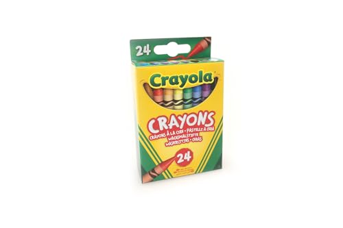 CRAYOLA Crayons, Bright Strong Colours, Multi, 24 Count (Pack of 1)