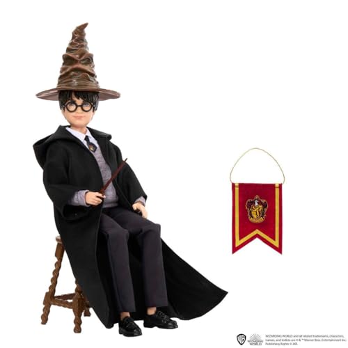 Mattel Harry Potter Toys, Harry Potter with the Sorting Hat Doll Clothes and Accessories, 12-Inch Harry Potter, HND78