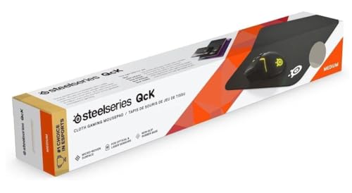 SteelSeries QcK Cloth Gaming Mouse Pad - Micro-Woven Surface - Optimized For Gaming Sensors - Size M (320 x 270 x 2mm) - Black (Pack of 4)