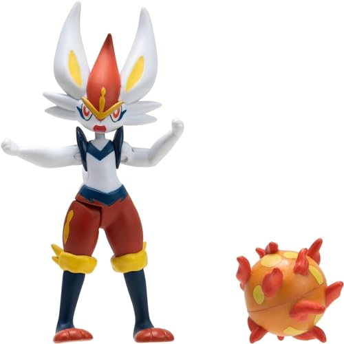 Pokémon Battle Figure 10 Pack - One 4.5-Inch Cinderace Figure plus Three 3-Inch and Six 2-Inch Battle Figures including Pikachu (Amazon Exclusive)