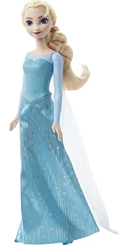 Mattel Disney Princess Dolls, Elsa Posable Fashion Doll with Signature Clothing and Accessories, Disney's Frozen Movie Toys, HLW47