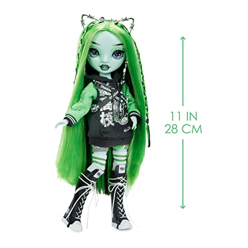 Shadow High Rainbow Vision Neon Shadow - HARLEY LIMESTONE - Neon Green Fashion Doll, Mix & Match Designer Outfits and Rock Band Accessories Playset - For Kids and Collectors Ages 6+