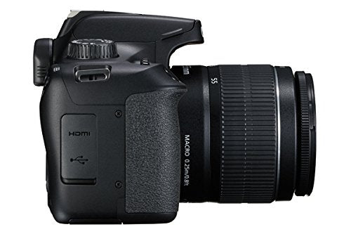 Canon EOS 4000D DSLR Camera and EF-S 18-55 mm f/3.5-5.6 III Lens - Black (Renewed)