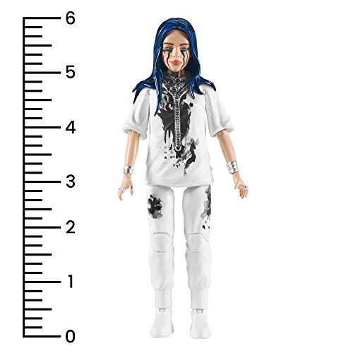 Bandai Billie Eilish 10.5" Collectible Figure Bad Guy Doll Toy with Music Video Inspired Clothes and Set Backdrop