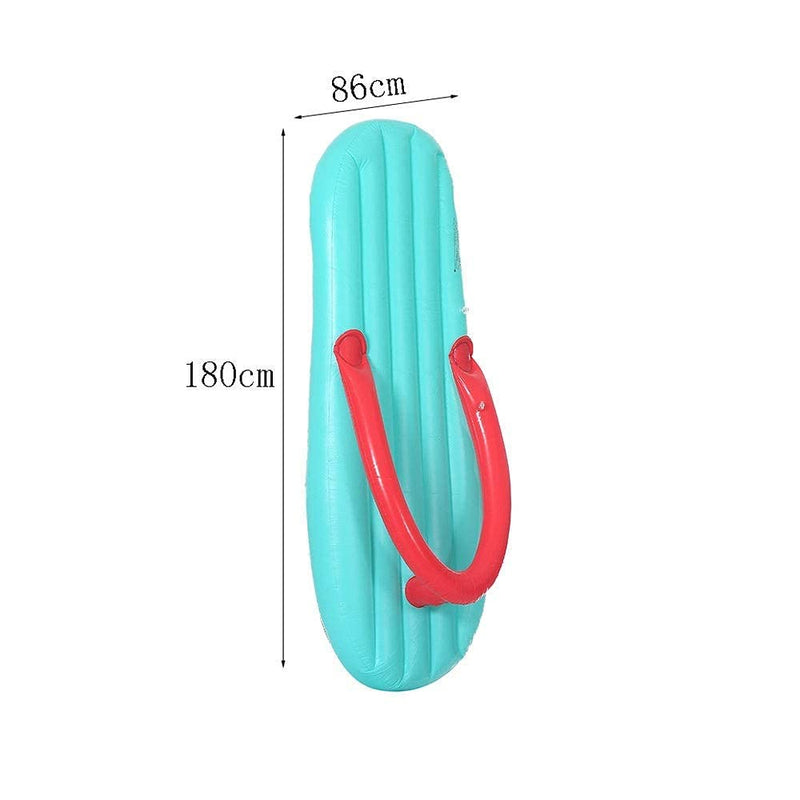180 * 86cm Inflatable Flip Flop Float Pool Air Mattress Swimming Pool Beach Lounger Floating for Adult Bed Ride-on Pool Party Toys