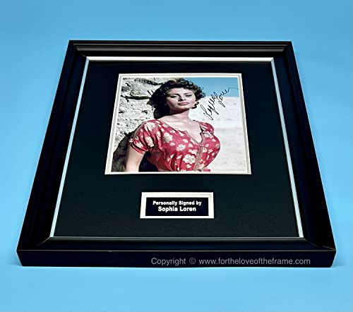 Sophia Loren Hand Signed Autograph Movie Memorabilia Photo In Luxury Handmade Wooden Display & Certificates of Authenticity