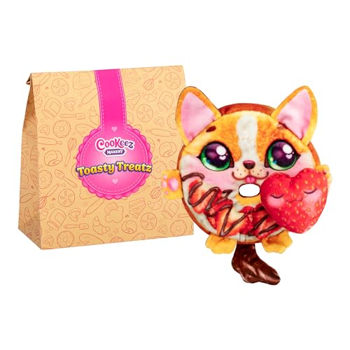 Cookeez Makery Toasty Treatz Toaster Twin Pack | With Scented Plush | Make 2 Soft and Squishy Surprise Plush Friends | Pop-in-Bread And See Surprise Plush Pop Up | Includes Exclusive Bagel Pet