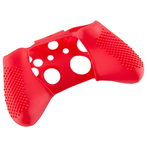 eXtremeRate Soft Anti-slip Red Silicone Controller Cover Skins Thumb Grips Caps Protective Case for Microsoft Xbox One S/Xbox One X