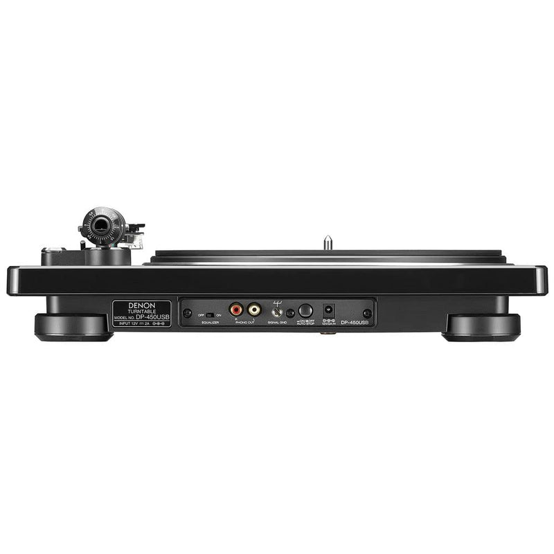 Denon Record Player for Vinyl Records, Vinyl Turntable with USB port, MP3 & WAV, 33/45/78 RPM, Built-in Phono Equalizer, Including Removable Dust Cover & MM Cartridge, MC Compatible, Black