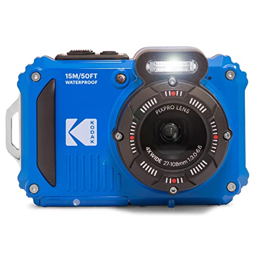 Kodak PIXPRO WPZ2 16MP 4x Zoom Tough Compact Camera - Blue