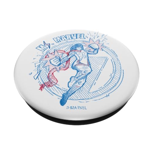 Marvel Ms. Marvel Sketch PopSockets Swappable PopGrip