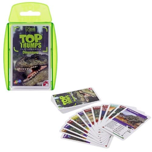 Natural History Museum Dinosaur Top Trumps – Card Game For Kids - Kids Quiz - Dinosaur Game - Ages 3+ - Museum Approved