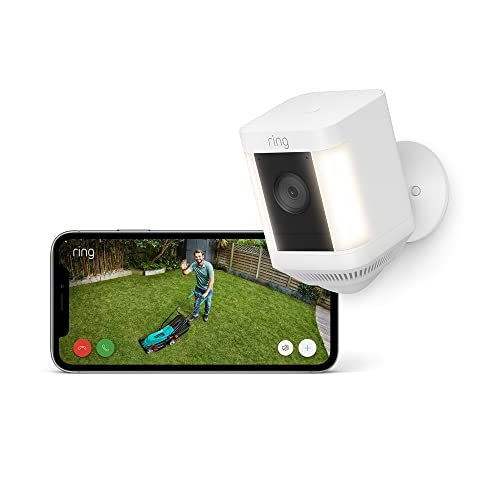 Ring Spotlight Cam Plus Battery by Amazon | Wireless outdoor Security Camera 1080p HD Video, Two-Way Talk, LED Spotlights, Siren, alternative to CCTV system | 30-day free trial of Ring Protect