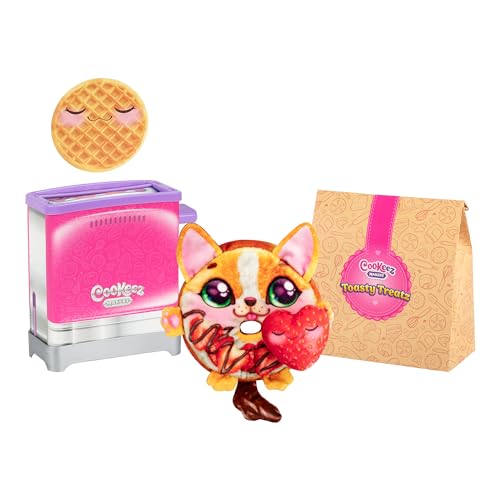 Cookeez Makery Toasty Treatz Toaster Twin Pack | With Scented Plush | Make 2 Soft and Squishy Surprise Plush Friends | Pop-in-Bread And See Surprise Plush Pop Up | Includes Exclusive Bagel Pet