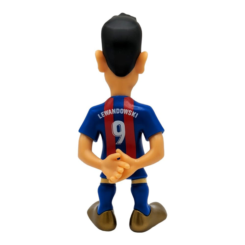 MINIX Bandai FC Barcelona Lewandowski Model | Collectable Lewandowski Figure In Barcelona Shirt | Bandai Football Toys Range | Collect Your Favourite Football Figures And Teams